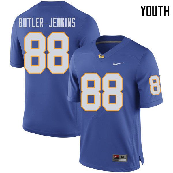 Youth #88 Dontavius Butler-Jenkins Pittsburgh Panthers College Football Jerseys Sale-Royal